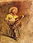 Thomas Eakins Famous Paintings - cowboy singing